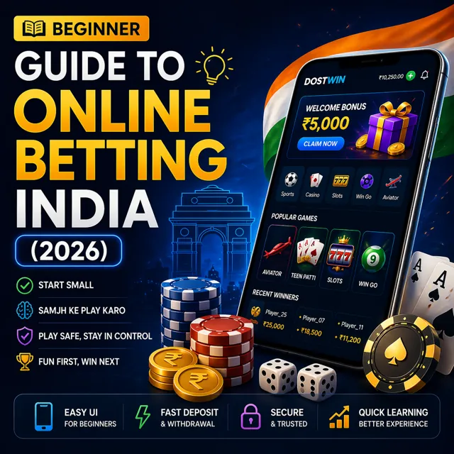 Beginner guide to online betting India illustration